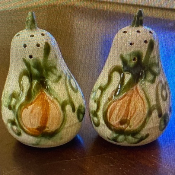Other - Vintage Ceramic Pear Salt and Pepper Shakers Cork